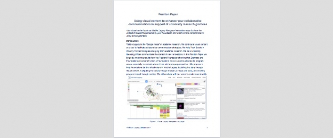 Position Paper: show the impact of research sponsored by your Foundation